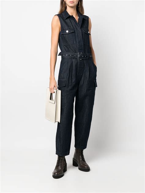 michael kors linen jumpsuit|michael kors belted denim jumpsuit.